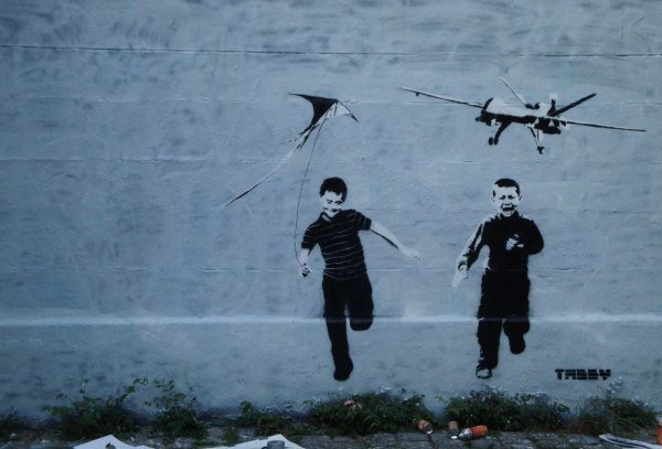 banksy drone art - Tabey