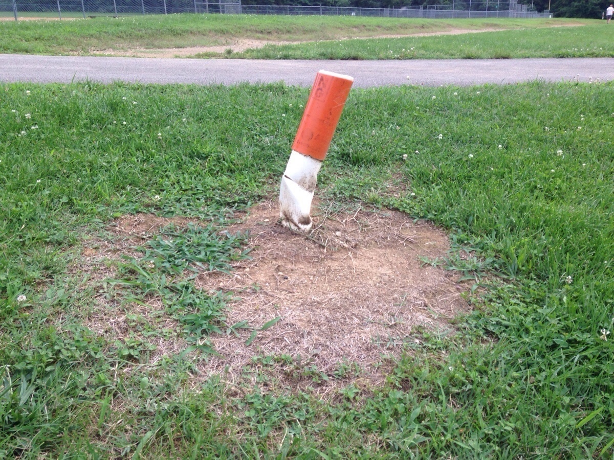 When a crushed pylon looks like a crushed cigarette.