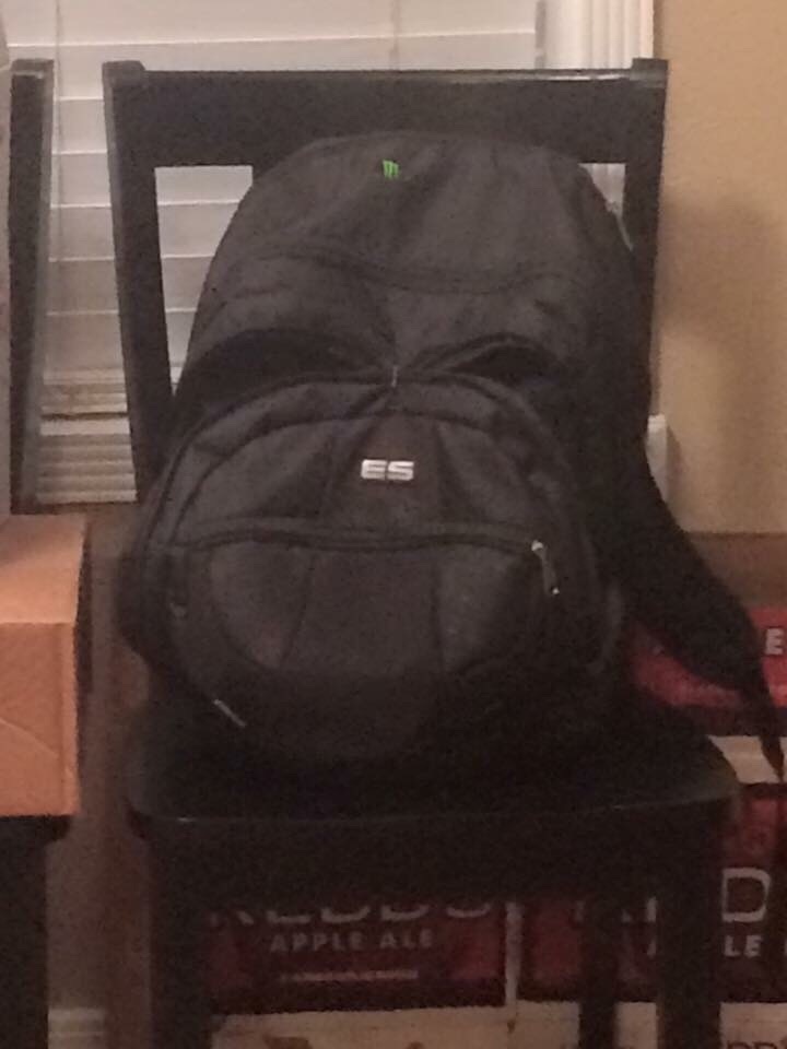 This backpack looks a lot like Darth Vader.