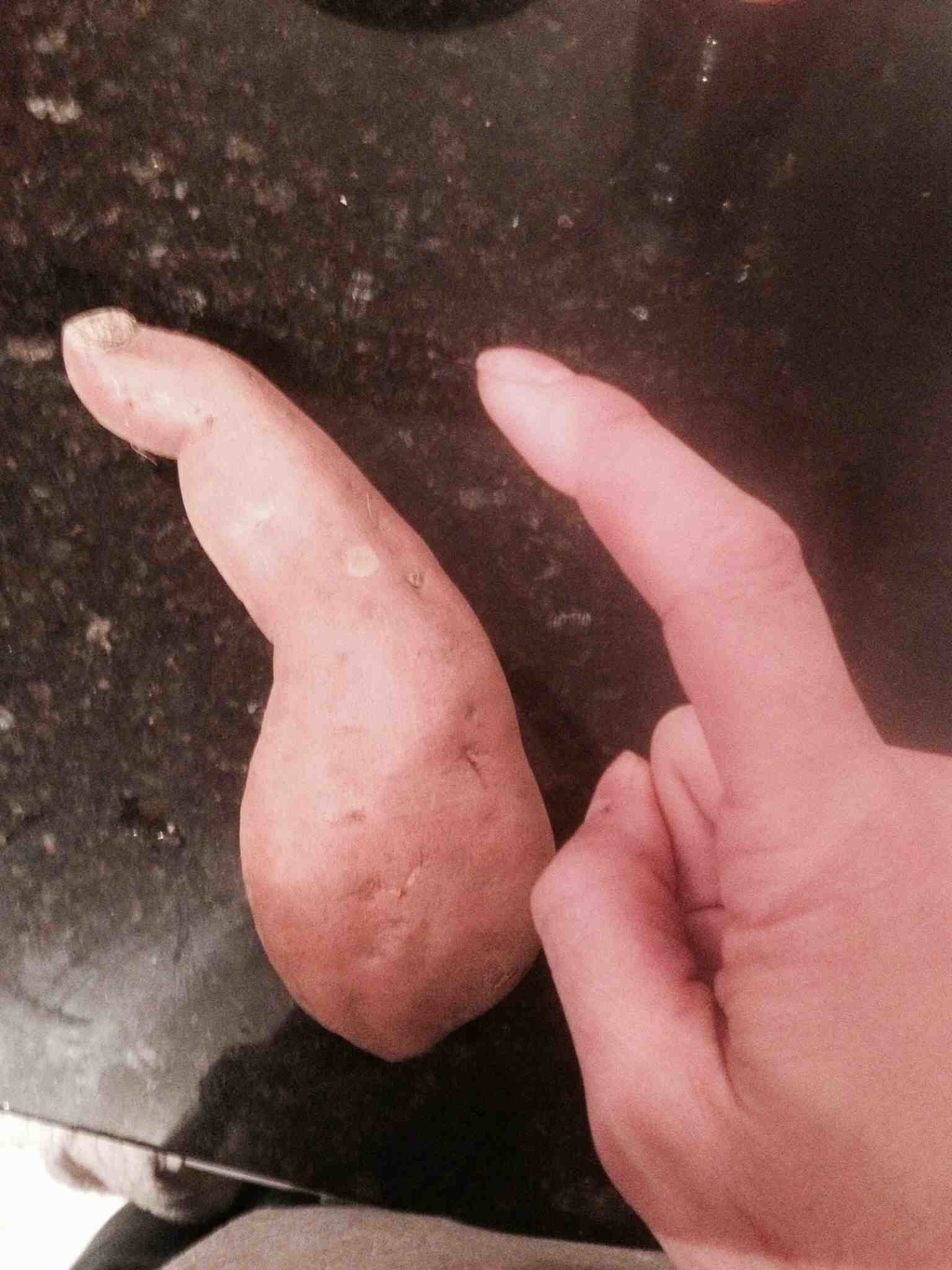 I don't know if I could eat this sweet potato.