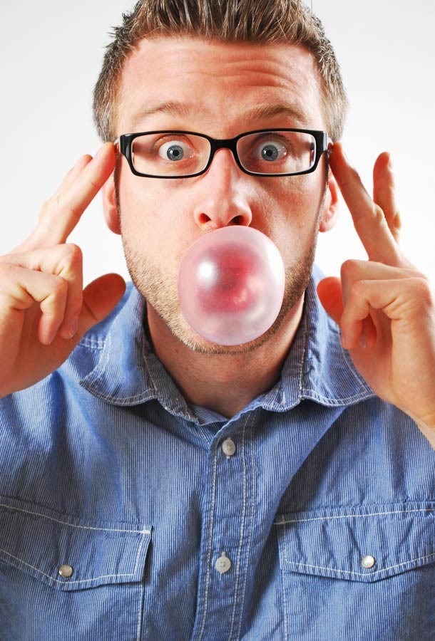 Chad Fell blew a bubblegum bubble with a diameter of 50.8 cm (20 in) without using his hands at the Double Springs High School, Winston County, Alabama, USA on April 24, 2004.