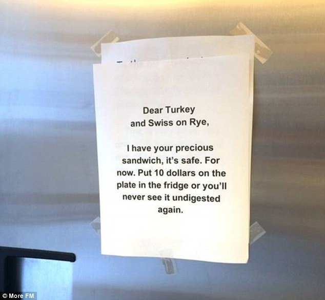 24 Hilarious Fridge Notes From People Desperate To Protect Their Food