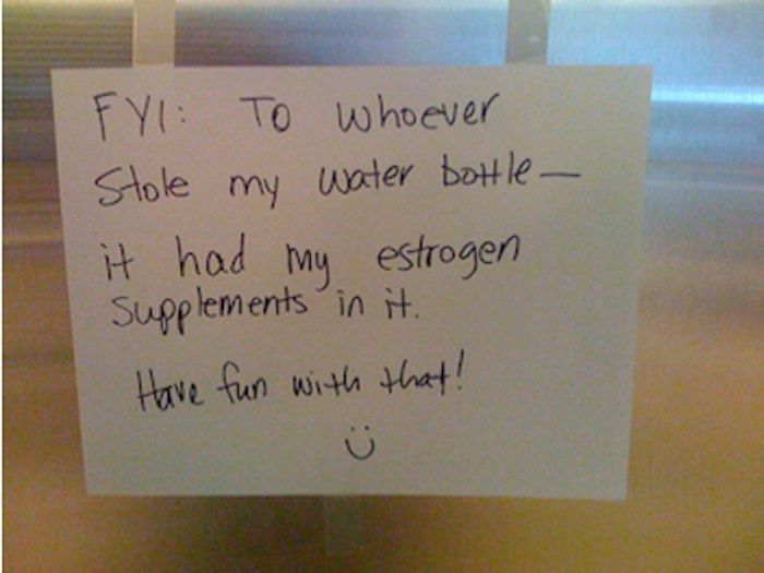 24 Hilarious Fridge Notes From People Desperate To Protect Their Food