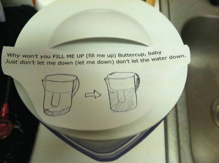 24 Hilarious Fridge Notes From People Desperate To Protect Their Food