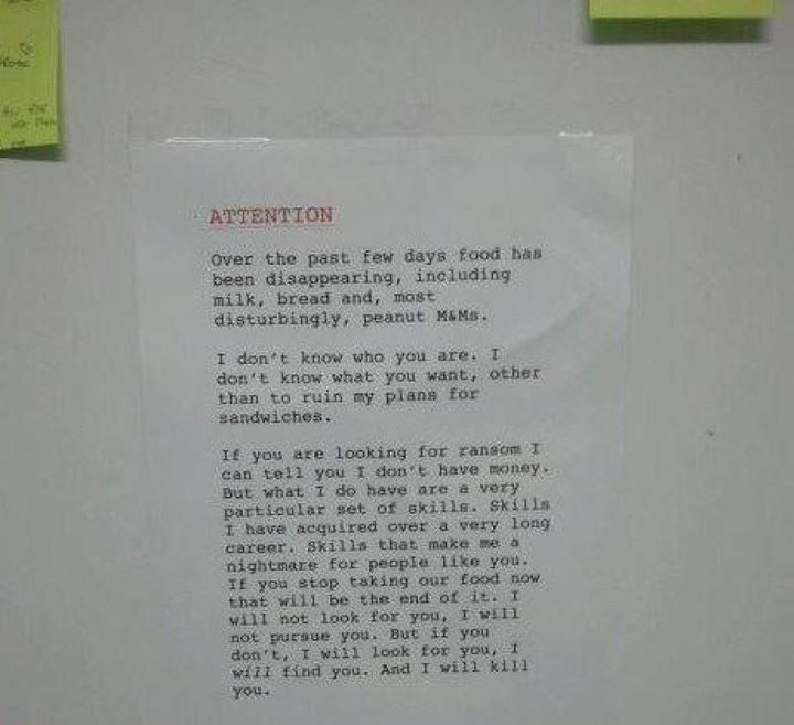 24 Hilarious Fridge Notes From People Desperate To Protect Their Food