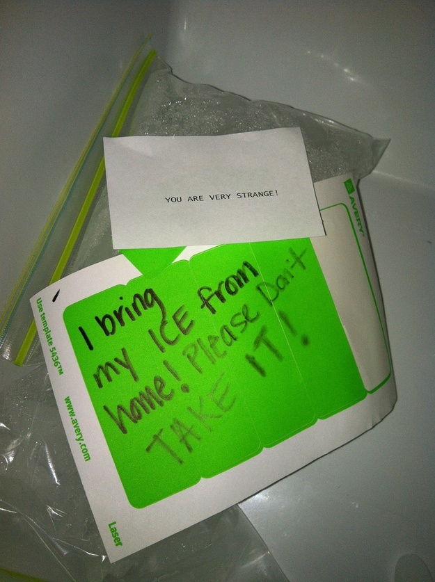 24 Hilarious Fridge Notes From People Desperate To Protect Their Food