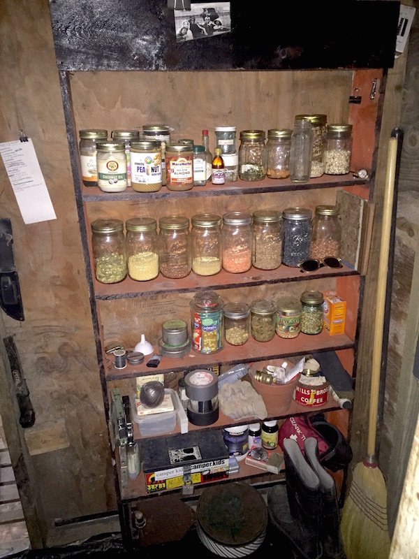 A well organized spice rack.