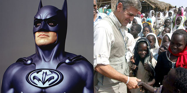 Though he may have recanted his time as Batman (and the whole Bat-Nipple fiasco), George Clooney is one of the most charitable and active supporters of humanitarian causes in Hollywood. He’s donated to over 35 charities, supporting over 25 causes, and is also the co-founder of Not On Our Watch (an organization aimed at ending all forms of mass atrocities worldwide).