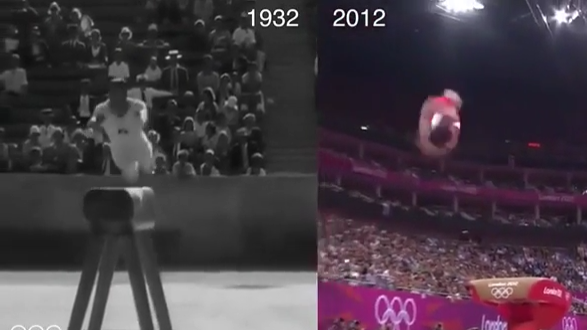 Olympic vault 80 years apart