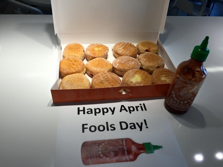 Make your coworkers play a game of April Fool's Day roulette.