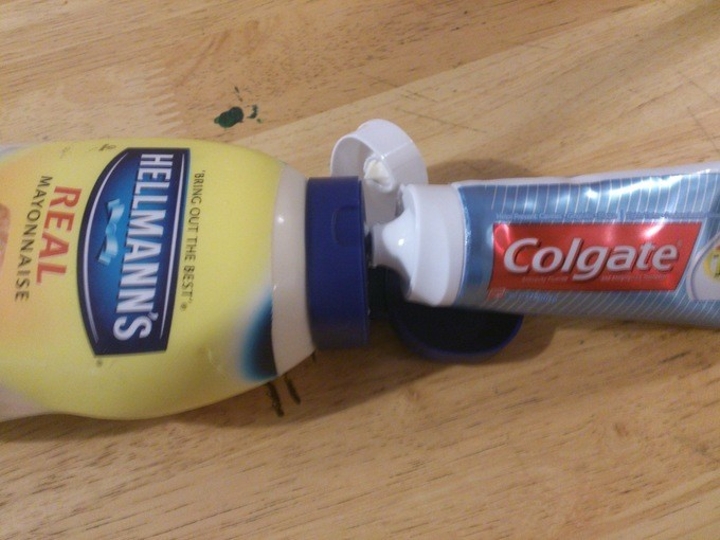 Switch out their white toothpaste with mayonnaise.