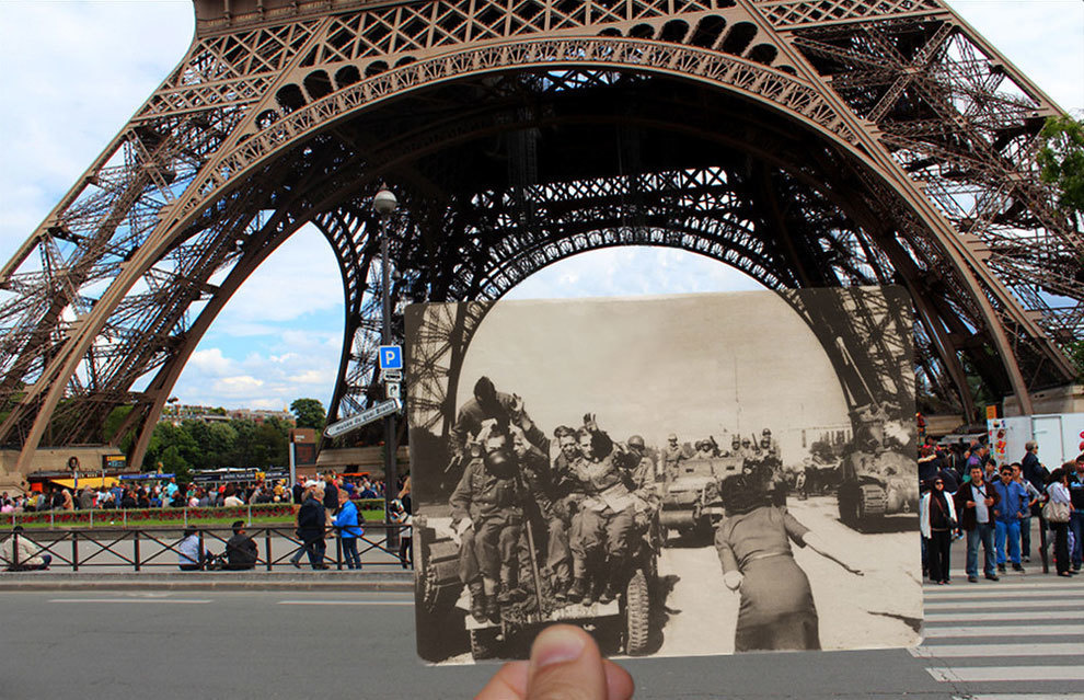 The Eiffel Tower, then and now.