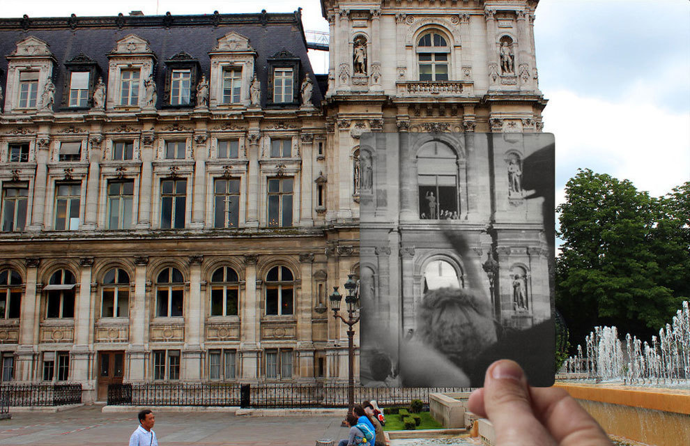 President De Gaulle at the Hotel De Ville.