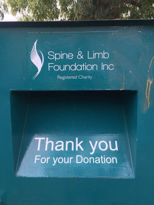 sign - Spine & Limb Foundation Inc Registered Charity Thank you For your Donation