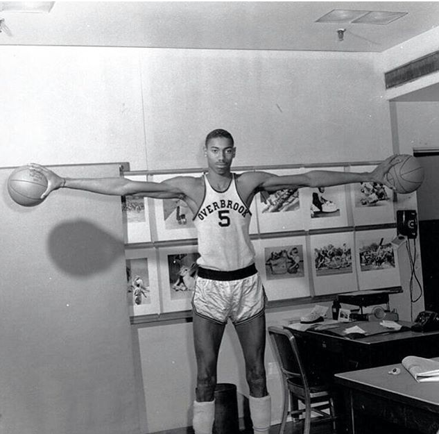 Wilt Chamberlain during his days at Overbrook High school