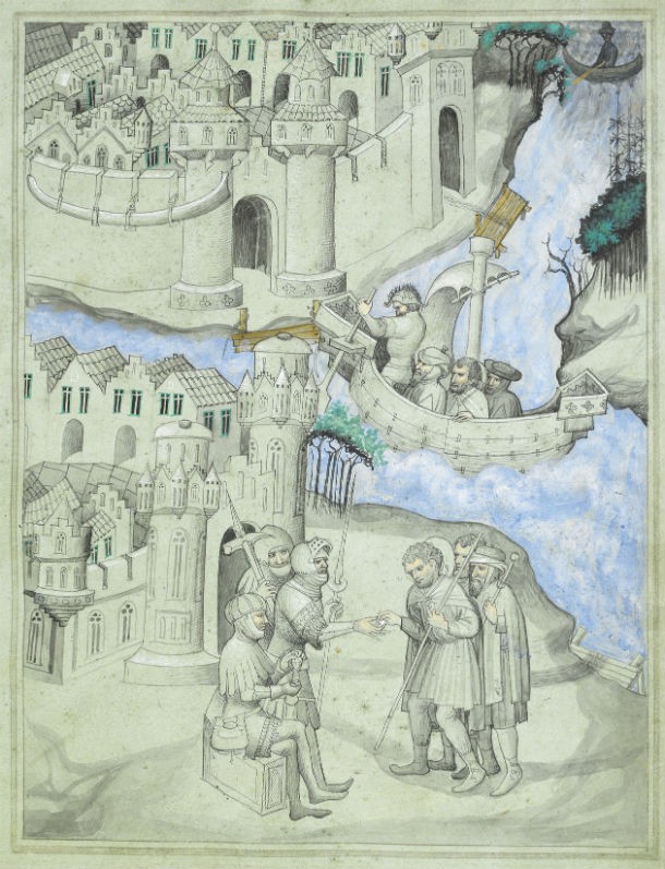 Ostensibly written by an English knight, the Travels claim to relate his experiences in the Holy Land, Egypt, India, and China. Mandeville declares that he served in the Great Khan’s army and to have traveled in “the lands beyond”—countries populated by dog-headed men, cannibals, Amazons, and pygmies.