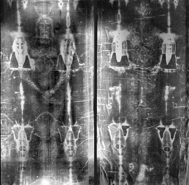 The Shroud of Turin is a length of linen cloth bearing the image of a man that is believed by some Christians to be the burial shroud of Jesus. Three radiocarbon dating tests in 1988 concluded that the age of the cloth only goes back to the Middle Ages.