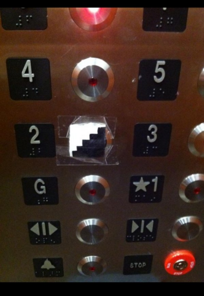 elevator button stairs - 3 .