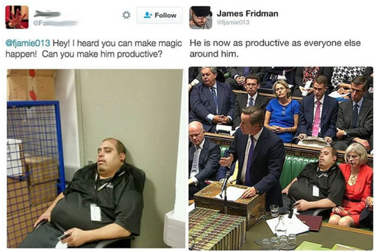 james fridman - 2. James Fridman fjamie013 Hey! I heard you can make magic He is now as productive as everyone else happen! Can you make him productive? around him.