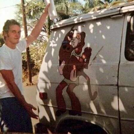 Chris Pratt, homeless, living in his van, holding the script to his first acting job