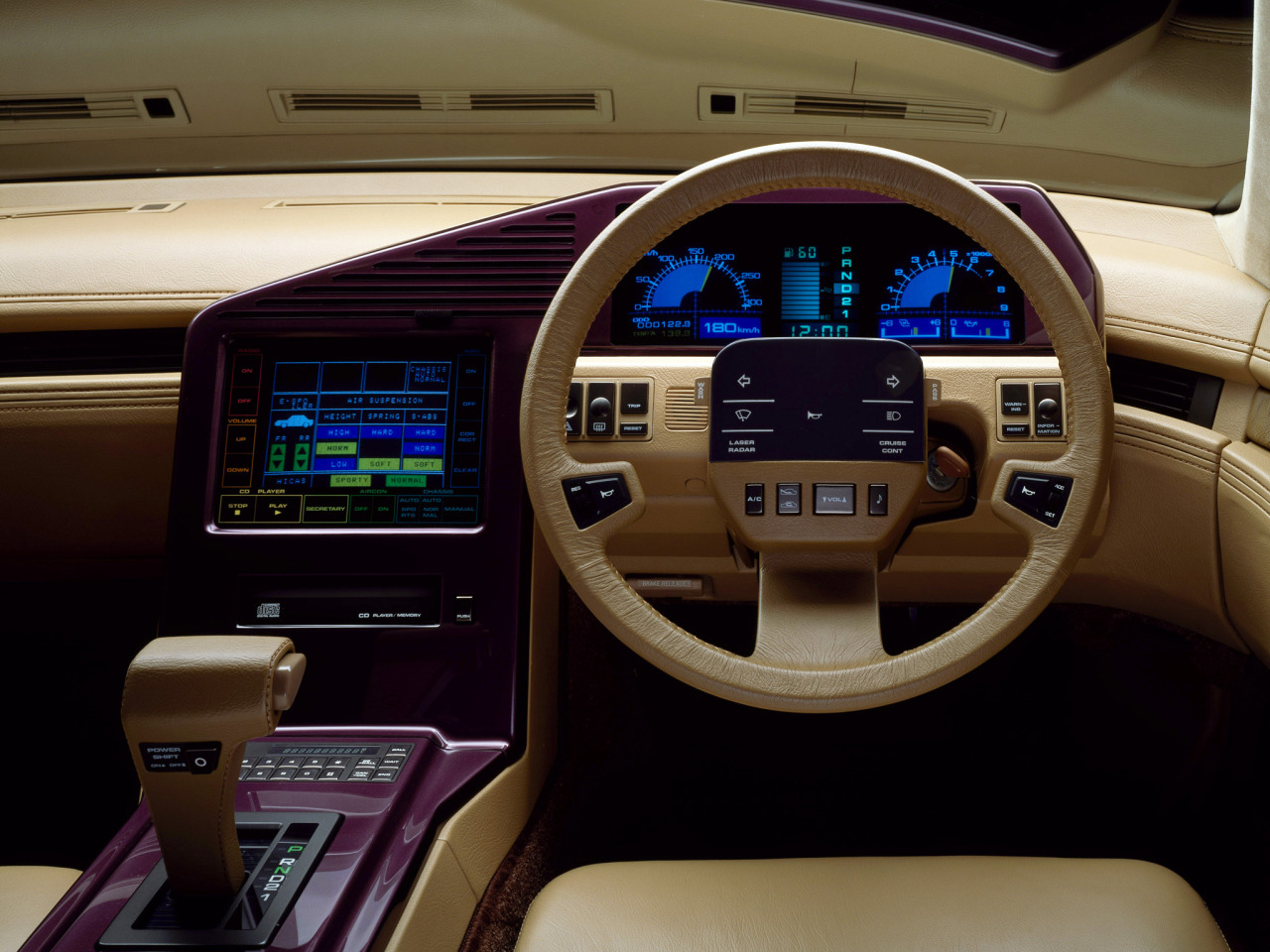 Interior of the 1985 Nissan CUE-X concept