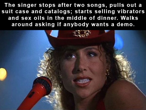 minnie driver goldeneye - The singer stops after two songs, pulls out a suit case and catalogs; starts selling vibrators and sex oils in the middle of dinner. Walks around asking if anybody wants a demo.