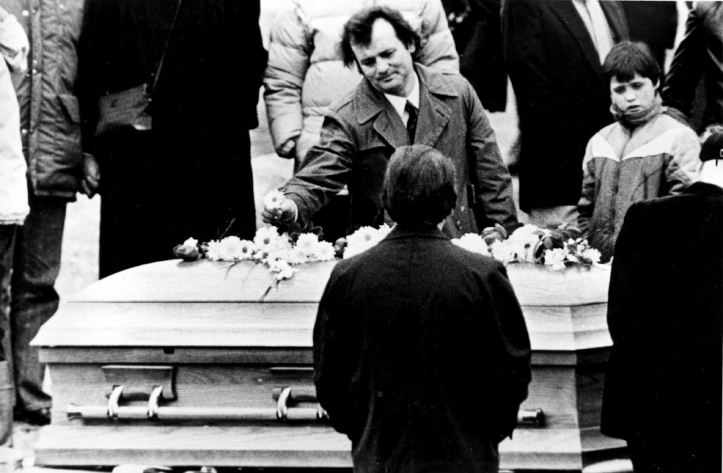 Bill Murray at John Belushi’s funeral in 1982