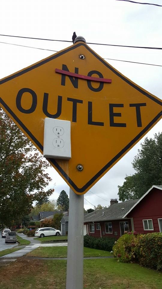 street sign - Outlet