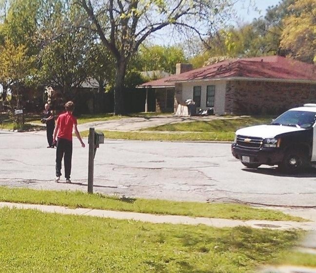 Sgt. Sherman Swafford saw a teen playing baseball by himself in Ennis, Texas. The officer made it his duty to play a game of catch with him.