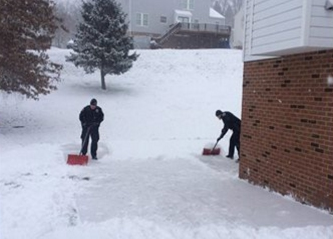 Police officers responded to a call where a 75-year-old man suffered a heart attack shovelling the snow. After paramedics arrived and took the man to the hospital, officers took over and completed removing the snow for him.