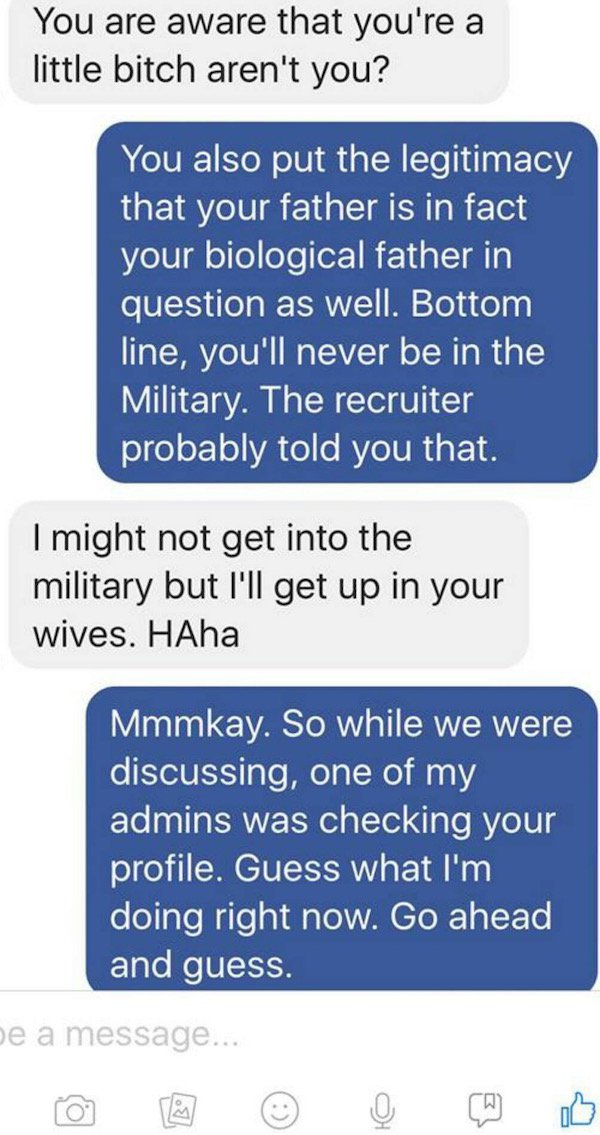 Guy Cheating With Soldier's Wife Gets Leveled In Text By Former Friend
