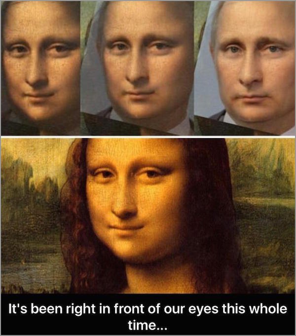 mona lisa with eyebrows and eyelashes - It's been right in front of our eyes this whole time...