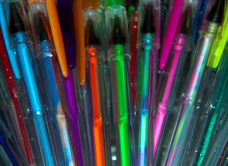 Milky gel pens