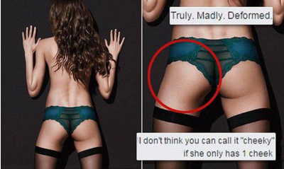 photoshop fail photoshop fails 2015 - Truly, Madly. Deformed. I don't think you can call it "cheeky" if she only has 1 cheek
