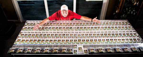 This completist baseball card collection is more bizarre than Corey Stackhouse's. Not only is Mike Halley obsessed with just one obscure player, but he is also only interested in one particular year. He collects copies of Curt Flood's 1964 Topps baseball card. There's nothing special about the card or the player, except Halley's obsessive buying has made it much more valuable than it should be, with even a low-quality card selling for $30. This has angered many collectors who have a hard time completing their collections. Mike has no explanation for why he's doing it, and says he'll keep on buying no matter how many angry emails he gets.