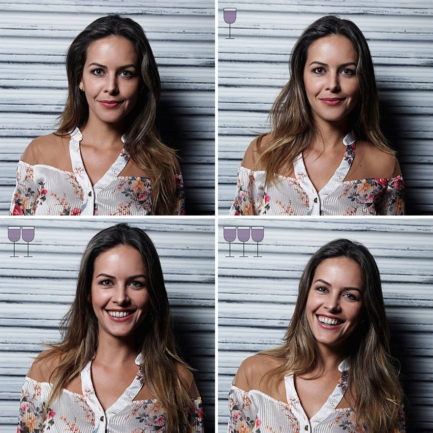 20 Portraits After 1, 2, Then 3 Glasses Of Wine