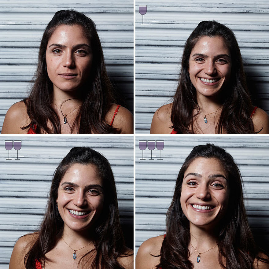 20 Portraits After 1, 2, Then 3 Glasses Of Wine