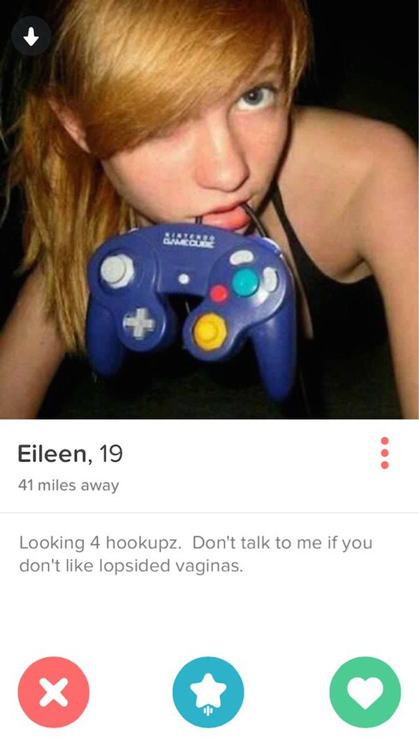 tinder - tinder scary - Eileen, 19 41 miles away Looking 4 hookupz. Don't talk to me if you don't lopsided vaginas.