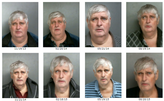 Dead “Jackass”-Star Don Vito’s Sex Offender Registry Photos, showing his progressing weight loss due to liver and kidney failure