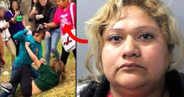 In February 2015, a Texas mother was arrested after she pulled a gun on a teenage girl who was fighting her daughter in a playground scuffle.

Viridiana Alvarez was charged with aggravated assault with a deadly weapon after a photo surfaced from the fight that shows the 33-year-old pointing a handgun at the head of the girl, who has her daughter pinned to the ground. The melee, which was eventually broken up by campus police, started because of a disagreement over a boy. One girl challenged the other to a fight after school.

Ted Myers, the father of the other girl involved, said he knew about the brawl, but only became when upset when he saw footage of Alvarez pointing a gun at his daughter.

Alvarez said the pistol was not loaded, and she merely wanted to scare the other girl. She was held in the Harris County Jail on a $35,000 bond.