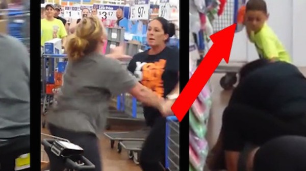 A woman involved in a brawl at an Indianapolis Walmart in June 2015 was charged—not for assault against another adult, but for urging her 6-year-old son to punch and kick the woman as she lay on the ground.

Video of the fight went viral as the two women, identified as Amber Stephenson and Rebecca Mills, tussled on the floor of the store. Stephenson can be heard egging her son on in the video, telling him to “punch her in the [expletive] face.” The child punched and kicked the woman, and hit her on the head with what appears to be a bottle of shampoo. He even yelled at the woman, shouting: “I don't care about you, dummy! Ya, do something about it. What are you gonna do?”

Stephenson was charged with neglect of a dependent (a felony charge in Indianapolis) and contributing to the delinquency of a minor. She could face jail time if found guilty.