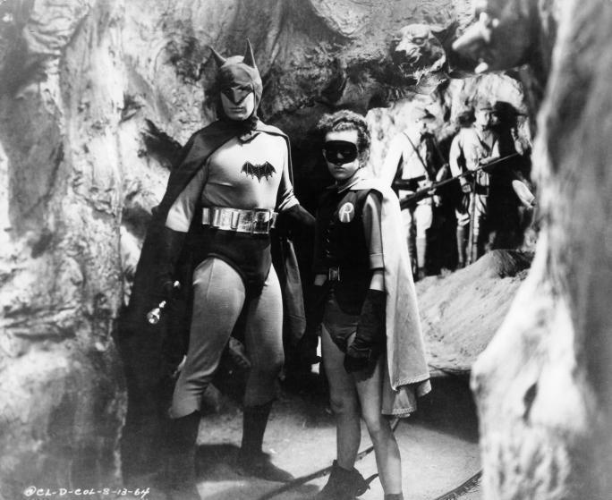 The first on-screen Batman and Robin, aka the actors Lewis G. Wilson and Douglas Croft.
