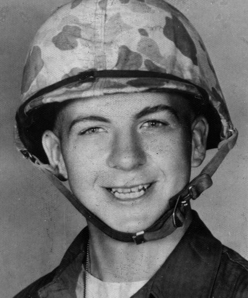 Lee Harvey Oswald as a young marine in the late fifties.