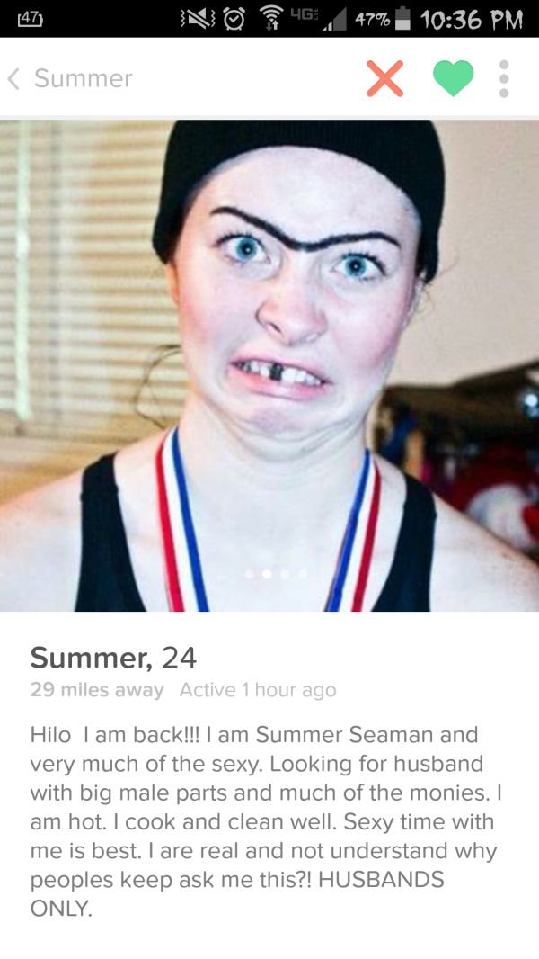 29 Tinder Profiles that sure get right to the point