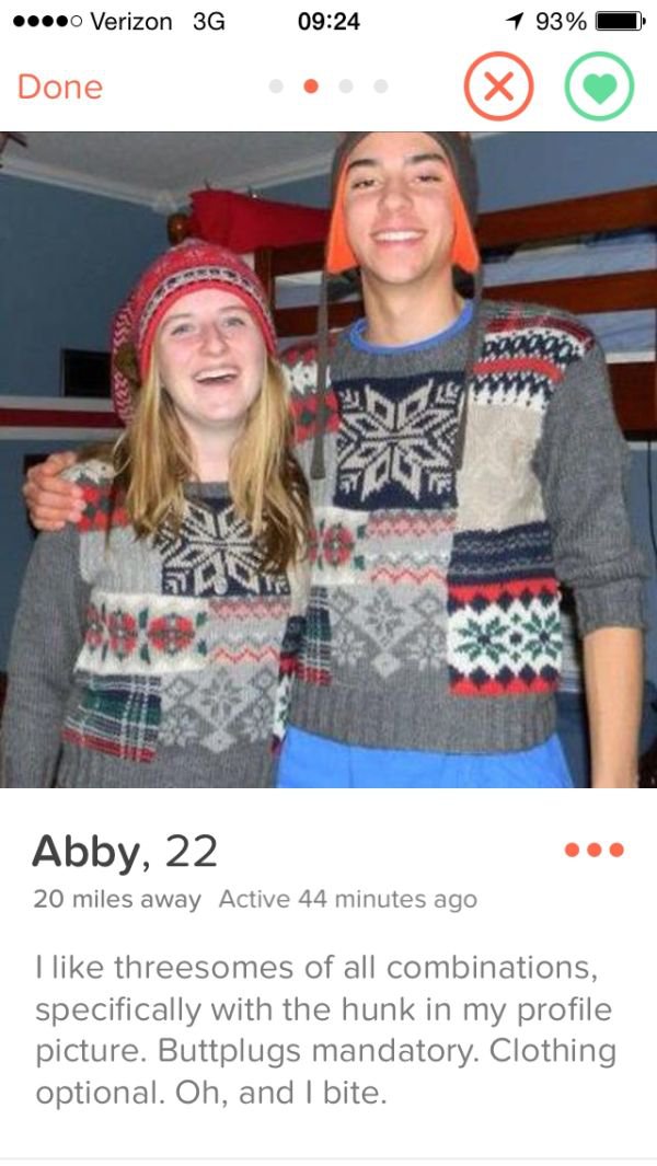 29 Tinder Profiles that sure get right to the point