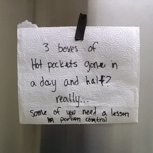 30 Hostile notes prove the fridge is the ultimate battleground