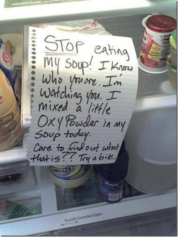 30 Hostile notes prove the fridge is the ultimate battleground