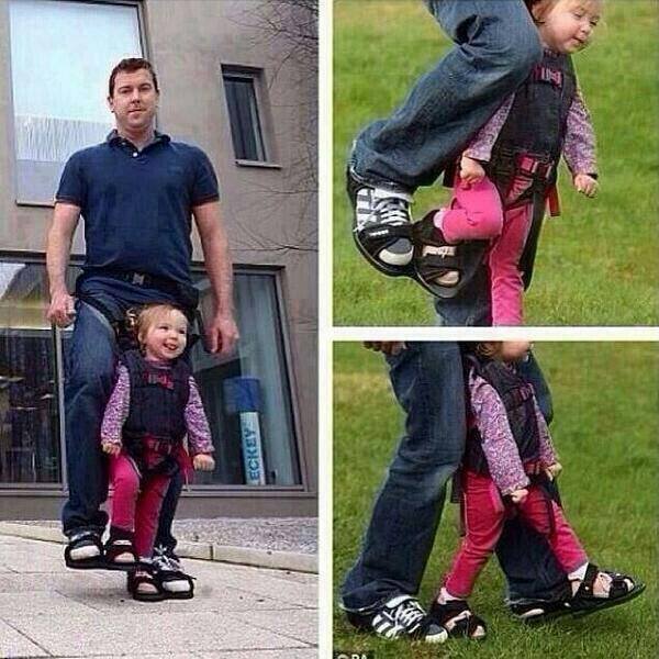 Dad designs shoes to give his paralyzed daughter the sensation of walking