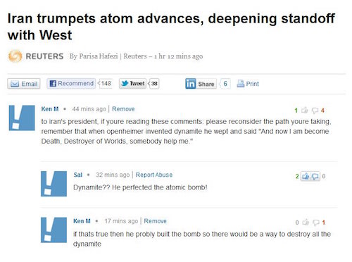 ken m best - Iran trumpets atom advances, deepening standoff with West Reuters By Parisa Hafezi Reuters 1 hr 12 mins ago Email Recommend