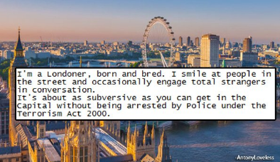 rebel Jigsaw puzzle - I'm a Londoner, born and bred. I smile at people in the street and occasionally engage total strangers in conversation. It's about as subversive as you can get in the capital without being arrested by police under the Terrorism Act 2